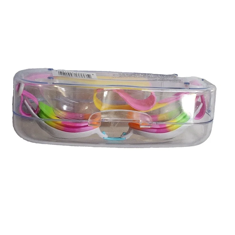 Aqua2ude Kids Swim Goggles BLUE  - PINK - LIGHT BLUE Ages 6+ Protective Case NEW